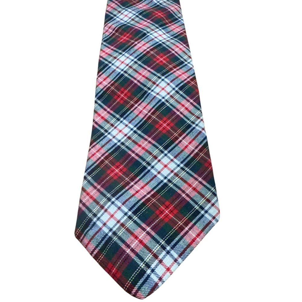 Eagle Plaid Tie Red Green Blue